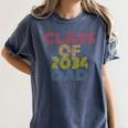 Proud Dad Of A Class Of 2034 Graduate Senior Graduation Women's Comfort Colors T-Shirt Denim