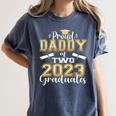 Proud Daddy Of Two 2023 Graduate Class 2023 Graduation Women's Comfort Colors T-Shirt Denim
