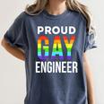Proud Gay Engineer LGBTQ Rainbow Engineering Graduation Women's Comfort Colors T-Shirt Denim