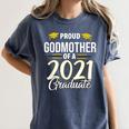Proud Godmother Of A 2021 Graduate Graduation Clothes MBA Women's Comfort Colors T-Shirt Denim
