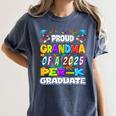 Proud GRANDMA Of a 2025 PRE-K Graduate -Graduation Women's Comfort Colors T-Shirt Denim