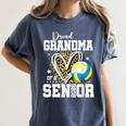 Proud Grandma Of A 2026 Senior Volleyball Graduation Leopard Women's Comfort Colors T-Shirt Denim