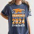 Proud Grandma Of A Class Of 2024 Matching Family Graduation Women's Comfort Colors T-Shirt Denim