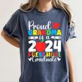 Proud Grandma Of Class Of 2024 Preschool Graduate Graduation Women's Comfort Colors T-Shirt Denim