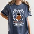 Proud Grandpa Of a 2026 Football Senior Graduation Women's Comfort Colors T-Shirt Denim