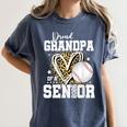 Proud Grandpa Of A 2026 Senior Baseball Graduation Leopard Women's Comfort Colors T-Shirt Denim