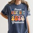 Proud Great Aunt Of a Class Of 2026 Graduate Graduation Women's Comfort Colors T-Shirt Denim