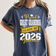 Proud Great Grandma Of a Class Of 2026 Graduate Graduation Women's Comfort Colors T-Shirt Denim