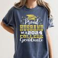 Proud Husband Of 2024 College Graduate Family 24 Graduation Women's Comfort Colors T-Shirt Denim