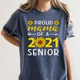 Proud Mama Of a 2021 Graduate Senior Mom 2021 Graduation Women's Comfort Colors T-Shirt Denim