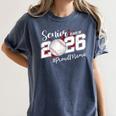 Proud Mama Of A 2026 Senior Baseball Graduation Mom Women's Comfort Colors T-Shirt Denim