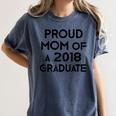 Proud Mom Of A 2018 Graduate Mama Graduation Women's Comfort Colors T-Shirt Denim