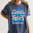 Proud Mom Of 2024 Class Master Graduate Family Graduation Women's Comfort Colors T-Shirt Denim