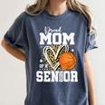 Proud Mom Of A 2026 Senior Basketball Graduation Leopard Women's Comfort Colors T-Shirt Denim