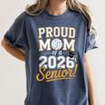 Proud Mom Of a 2026 Senior Volleyball Graduation Women's Comfort Colors T-Shirt Denim