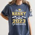 Proud Nanny Of Two 2023 Graduate Class 2023 Graduation Women's Comfort Colors T-Shirt Denim