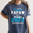 Proud Papaw Class Of 2023 PHD Graduate Doctorate Graduation Women's Comfort Colors T-Shirt Denim