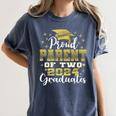 Proud Parent Of Two 2024 Graduate Class 2024 Graduation Premium Women's Comfort Colors T-Shirt Denim
