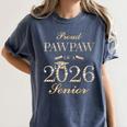 Proud Pawpaw Of A 2026 Senior Graduate Graduation Women's Comfort Colors T-Shirt Denim