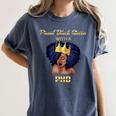 Proud Queen PhD Doctorate Degree Graduation T-Shirt Women's Comfort Colors T-Shirt Denim