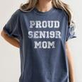 Proud Senior Mom 2019 High School Graduation Shirt Mom Tee Women's Comfort Colors T-Shirt Denim