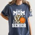 Proud Senior Mom Class Of 2026 Basketball Graduation Leopard Women's Comfort Colors T-Shirt Denim
