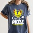 Proud Senior Mom Class Of 2026 Softball Graduation Heart Women's Comfort Colors T-Shirt Denim