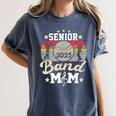 Proud Senior Mom Marching Band Mom Class Of 2025 Graduation Women's Comfort Colors T-Shirt Denim