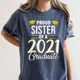 Proud Sister Of A 2021 Graduate Graduation Clothes MBA PhD Women's Comfort Colors T-Shirt Denim