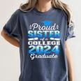 Proud Sister Of 2024 College Graduate Family 24 Graduation Women's Comfort Colors T-Shirt Denim