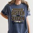 Proud Sister Of A 2024 Graduate Senior Graduation Women's Comfort Colors T-Shirt Denim