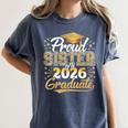 Proud Sister Of 2026 Graduate College Graduation Hat Party Women's Comfort Colors T-Shirt Denim