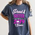 Proud SISTER Of A Class 2019 Senior Tshirt Graduation Women's Comfort Colors T-Shirt Denim