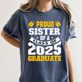Proud Sister Of a Class Of 2025 Graduate Family Graduation Women's Comfort Colors T-Shirt Denim