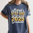 Proud Step Dad Of A Class Of 2025 Graduate Senior Graduation Women's Comfort Colors T-Shirt Denim