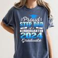 Proud Step Dad Of Kindergarten Graduate 2024 Graduation Step Women's Comfort Colors T-Shirt Denim