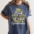 Proud Step Mom Of Two 2024 Graduate Class 2024 Graduation Women's Comfort Colors T-Shirt Denim