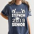Proud Stepmom Of A 2019 Senior School Graduation Shirt Women's Comfort Colors T-Shirt Denim