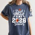 Proud Uncle Of A 2026 Senior Football Graduation Women's Comfort Colors T-Shirt Denim