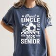 Proud Uncle Of a Soccer Senior 2026 Graduation Women's Comfort Colors T-Shirt Denim