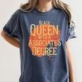 Queen Associate Degree Afrocentric Graduation T Shirt Women's Comfort Colors T-Shirt Denim