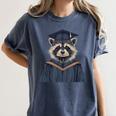 Raccoon Graduation Women's Comfort Colors T-Shirt Denim