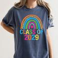 Rainbow Senior 2029 Shirt Class Of 2029 Cute Graduation Women's Comfort Colors T-Shirt Denim