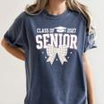 Retro Senior 2027 Girl Coquette Bow Class Of 2027 Graduation Women's Comfort Colors T-Shirt Denim