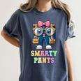Sarcastic Little MISS SMARTY PANTS Graduation Alumni Game On Women's Comfort Colors T-Shirt Denim