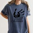School Counselor t Shirt School Teacher Graduation Idea Women's Comfort Colors T-Shirt Denim