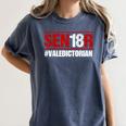 Senior 2018 Valedictorian School Colors Graduation Women's Comfort Colors T-Shirt Denim
