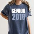 Senior 2019 Shirt Graduation Class Back To School Tee Women's Comfort Colors T-Shirt Denim