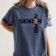 Senior 2020 Football Graduation Shirt Women's Comfort Colors T-Shirt Denim