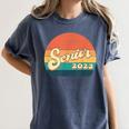 Senior 2023 Graduation My Last First Day Of Class Of 2023 Women's Comfort Colors T-Shirt Denim